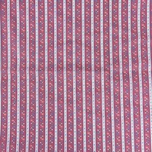 Vintage dainty floral striped quilting cotton fabric 72” x 44.5”